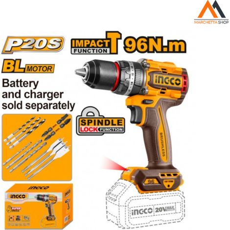 TRAPANO A PERCUSSIONE BRUSHLESS 96N.m NUDO