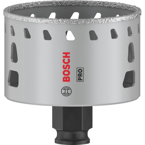 Bosch – Scie-cloche PRO Tile PC Plus 67 mm – Grains de diamant pour coupe nette – Pour carreaux durs, pierre et verre – Longue durée de vie