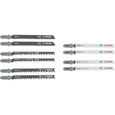 10x Coffret de lames de scie sauteuse Wood, 10 pièces (1/3)