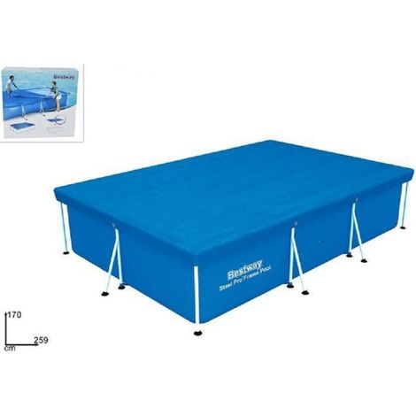Trade Shop - Cubierta Para Piscina Sobre Suelo Rectangular Steel Pro 259x170x61cm 58105 - (1/5)