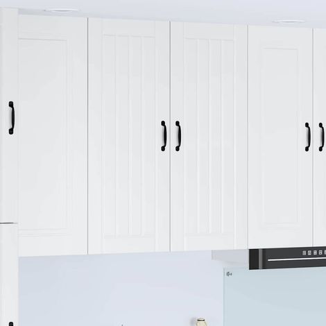 vidaXL Armadietto a muro LUCCA Bianco Lucido 80 x 31 x 100 cm