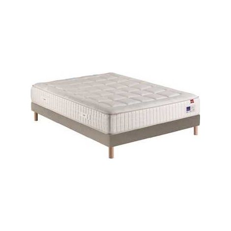 Ensemble matelas et sommier Epeda BEAU DORMIR TAUPE 140x190 cm