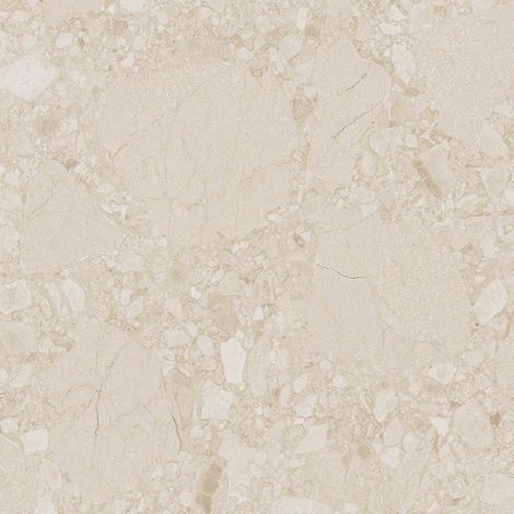 Aelle - Carrelage sol / mur effet terrazzo beige 80x80 cm CREAM R BEACH - Vendu par boîte de 1.28 m² (1/3)