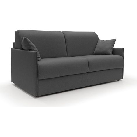 Evans Divano letto matrimoniale in tessuto impermeabile T13 169 cm (mat. 140x197) antracite (1/5)