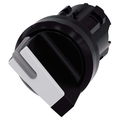 Interruptor de 2 posiciones, 22 mm, negro/blanco, antirretorno, posible retroiluminación, plástico, IP69k, Sirius ACT 3SU1002-2BF60-0AA0