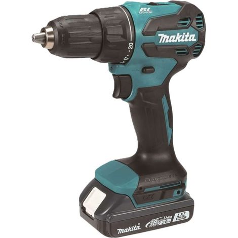 Makita - 18V Akku-Schlagbohrschrauber, 2x 2,0 Li-Ion Akku, Ladegerät DHP490WVE