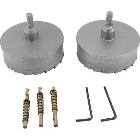 Kit scie trépan 100mm carbure cémenté – Acier inoxydable fer plastique bois, perçage précis (1/5)