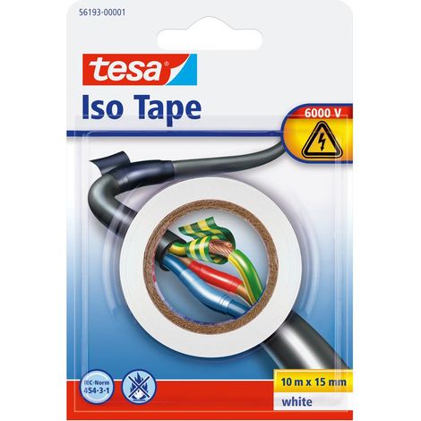 Tesa PVC-Isolierband weiß 15 mm x 10 m