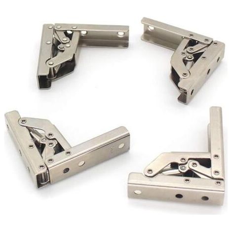 Charnières de porte/étagère pliantes à 90 degrés, support caché pour table, pièces de meubles (4 pièces) (1/5)