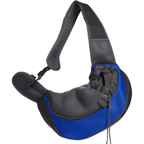 Haustiertragetasche Tragetasche für Hunde Atmungsaktiv Tragbare und sichere Schultertasche für Haustiere mit verstellbarem rutschfestem für Hunde Blau (1/5)