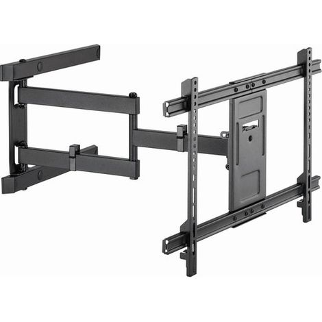 Support mural TV à mouvement complet 37–80 pouces – Inclinable et pivotant, compatible VESA 200x200–600x400, noir, kit d'installation inclus
