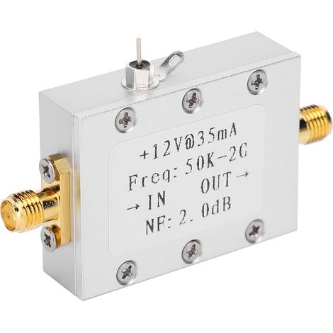 Module amplificateur RF LNA 10K-2G : gain élevé, faible bruit, amplification large bande de 31 dB à 0,5 GHz (1/5)