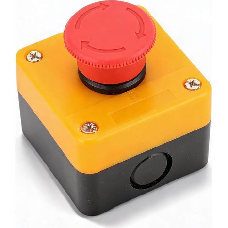 Bouton-poussoir D'arrêt D'urgence 1NO 1NC, Panneau Rouge, Interrupteur avec Boîte étanche pour équipement électrique (1/5)