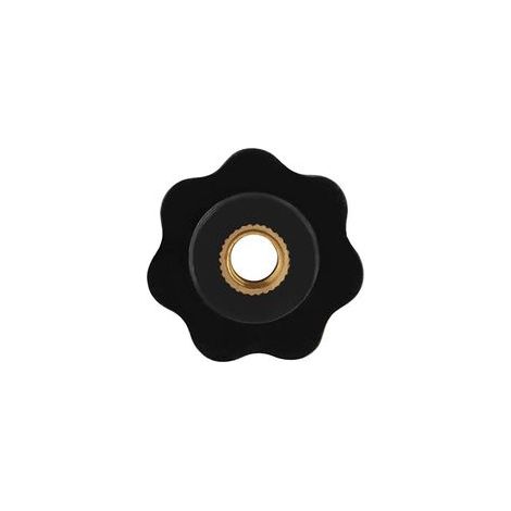 Universeller, schwarzer Bakelit-Kunststoffgriff in Sternform, M6 x 25 Spannknopf für Werkzeugmaschinen, 10er-Pack (25 x M6 Kupferkern) - Crezuo