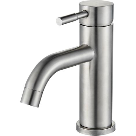 Robinet de lavabo, laiton, nickelé, surélevé, eau chaude/froide (1/5)