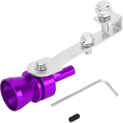 Sifflet d'échappement turbo avec pot d'échappement, silencieux arrière pour voiture et moto, en aluminium, 1 pièce Mauve M (1/5)