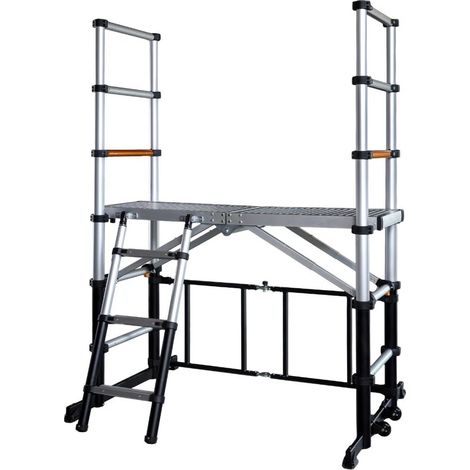 BATAVIA Échafaudage télescopique aluminium Batavia – plateforme 120x48 cm – hauteur 90 cm (1/5)