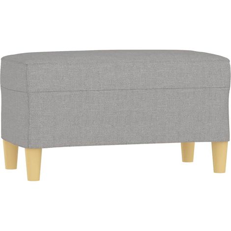 vidaXL Banco de tela gris claro 70x35x41 cm (1/2)