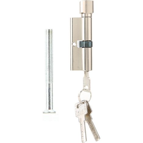 Ortviai Cylindre de sécurité pour porte d'entrée en aluminium 70mm avec 3 clés (1/3)