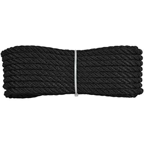 Corderie Italiane 006004226 Gherlino cima per ormeggio, diametro 10 mm, 10 metri, Nero (1/3)