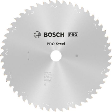 Bosch 1x Hojas de sierra circular PRO Steel para sierras ingletadoras en seco con cable (para Acero, Ø mm, Professional Accesorios Ingletadora en seco) (1/2)