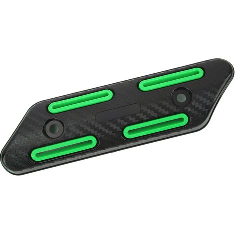 Pare-chaleur universel pour tuyau d'échappement de 27 à 51 mm, compatible avec les motos, quads, VTT et scooters (vert). (1/5)