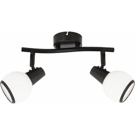 Plafoniera nera regolabile 25cm 2xE14 Reality Loris
