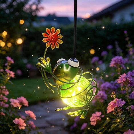 Lot de papillons solaires extérieur, déco jardin, suspendu, étanche, LED, métal, balcon (1/5)