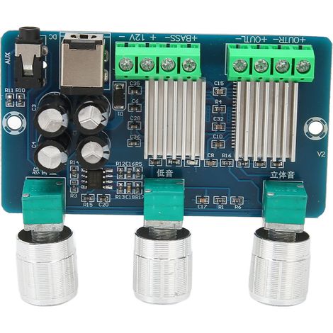 Carte Amplificateur Audio 2.1 Canaux, Subwoofer Stéréo, Alimentation 12V DC, Haute Puissance (1/5)