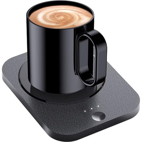 Mug Warmer, Coaster, Electric Coffee Mug Warmer, Cup Warmer, Pad with Electric Heating Plate, Touch Switch, 5-Stage Temperature Control, 45° to 140°C, Cup Warmer for Office and Home (1/5)