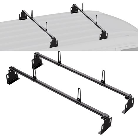 VEVOR Porte-Echelles de Toit pour Camionnette Universel, Porte-Bagages en Acier Robuste, 2 Barres Transversales Longueur 152,4 cm, Capacite de Charge 272 kg, Accessoires Automobiles pour Transport