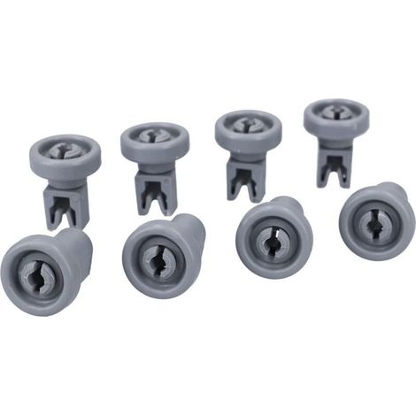 Lot de 8 roulettes de panier pour AEG Electrolux, Juno, Zanker Zanussi 5028696700/0 50286967000 pour panier supérieur AEG Favorit pour panier de lave-vaisselle (1/5)