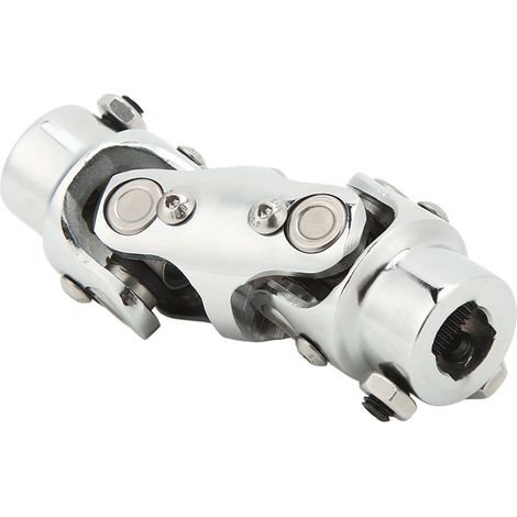 Joint de direction double en U 3/4 po DD x 3/4 po DD, longueur 5,2 po, accouplement chromé pour arbre d'entrée 3/4 po (1/5)