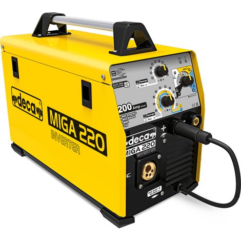 SALDATRICE INVERTER MULTIPROCESSO MIG/MAG NO-GAS MMA TIG MIGA 220 DECA (1/4)