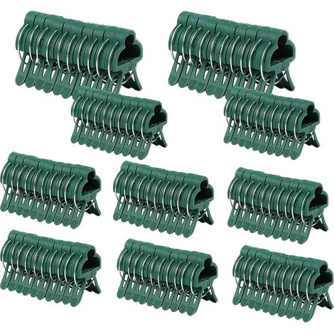 Lot de 100 tuteurs pour plantes (20 grands + 80 petits), verts, pour rosiers, plantes grimpantes, tomates, etc. (1/5)
