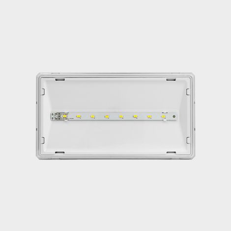 Sortie de secours S ECO LED IP65 2W 1h monofonction AT blanc + chauffage