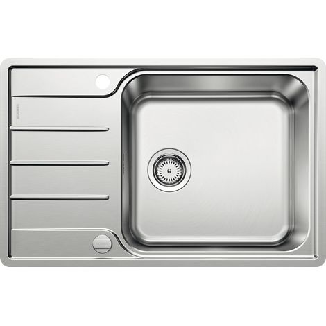 Évier de Cuisine en Inox pour Meubles Bas de 60 cm de Large Cuve à Fond Plat Extra-Large et Égouttoir Réduit 525110 (1/5)