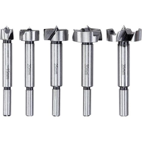 706090 Jeu de 5 forets Forstner pour bois de 15, 20, 25, 30 et 35 mm avec queue tournée (1/2)
