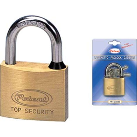 Lucchetto 2700B Potent Ottone Arco Cromato Chiavi 2 25 mm 12 Pezzi