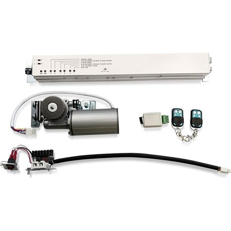 Kit d'ouvre-portes automatiques Porte coulissante automatique avec panneau de commande de moteur rond opérateur d'ouverture de porte électrique facile à installer universel pour accessoires de portail (1/4)