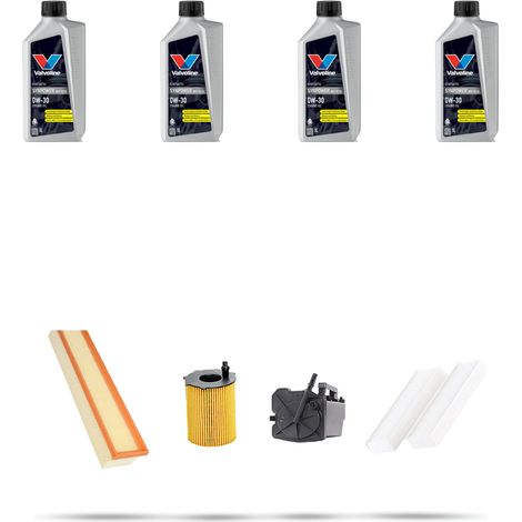 Kit tagliando 4 FILTRI e 4L OLIO compatibile con Peugeot 3008 1.6 HDI 80kw dal 2009 (1/5)