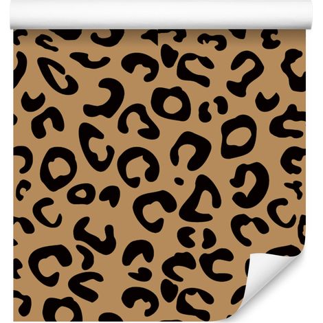 Papier peint imitation peau d'animal, or, ocre, rouille et noir, 50 x 1000 cm (1/5)