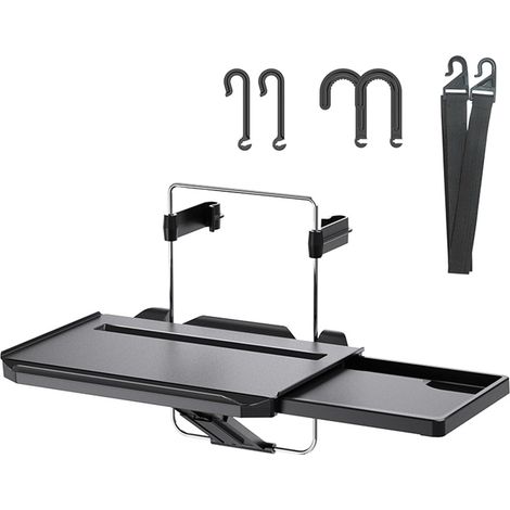 Plateau de volant pour voiture, plateau de table réglable en hauteur, table pliante multifonctionnelle pour l'arrière de la voiture, adapté aux aliments, boissons, ordinateurs portables, tablettes et  (1/5)