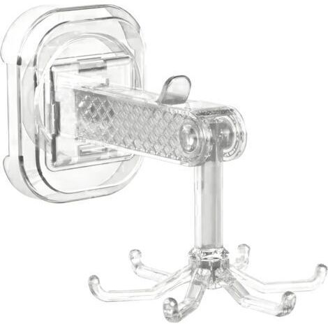 FENOPLASTICACrochet à ventouse à six griffes avec ventouse, crochet détachable en plastique robuste (ensemble transparent 1 pièce) (1/4)