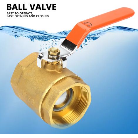 1 vanne à bille en laiton DN50 2" BSP, pression 1,6 MPa, pour eau, huile et gaz (1/5)