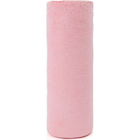 1 rouleau de 20 chiffons de nettoyage en microfibre à séchage rapide, chiffons de cuisine jetables, torchons réutilisables, rouleau d'essuie-tout de nettoyage (rose) (1/5)