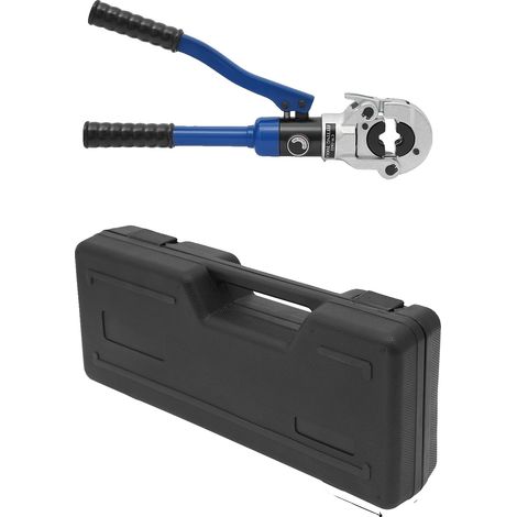 Pince à sertir hydraulique, construction en acier durable, performance efficace, Bleu (1/2)