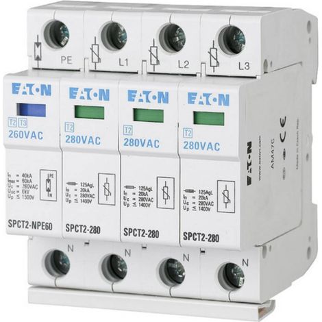 Eaton 167620 Dispositivo di Protezione contro le Sovratensioni Bianco 4 Moduli Rail DIN