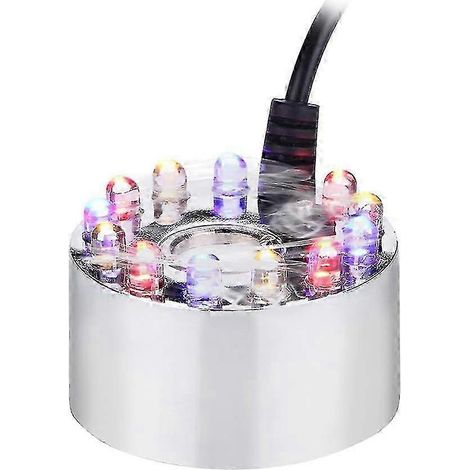 Fontaine à jet d'eau avec 12 LED à couleurs changeantes (2024) - Vaporisateur, brumisateur pour bassin, humidificateur d'air (1/5)