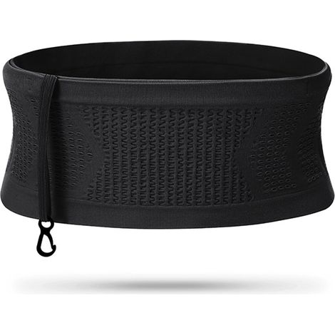 Sac de course multifonctionnel, fabriqué en matière tricotée respirante, léger et pratique, dans lequel vous pouvez ranger en toute sécurité votre téléphone, vos clés et vos cartes (Noir, M 32,513cm). (1/5)